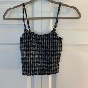 Brandy Melville Plaid Synched cropped tank